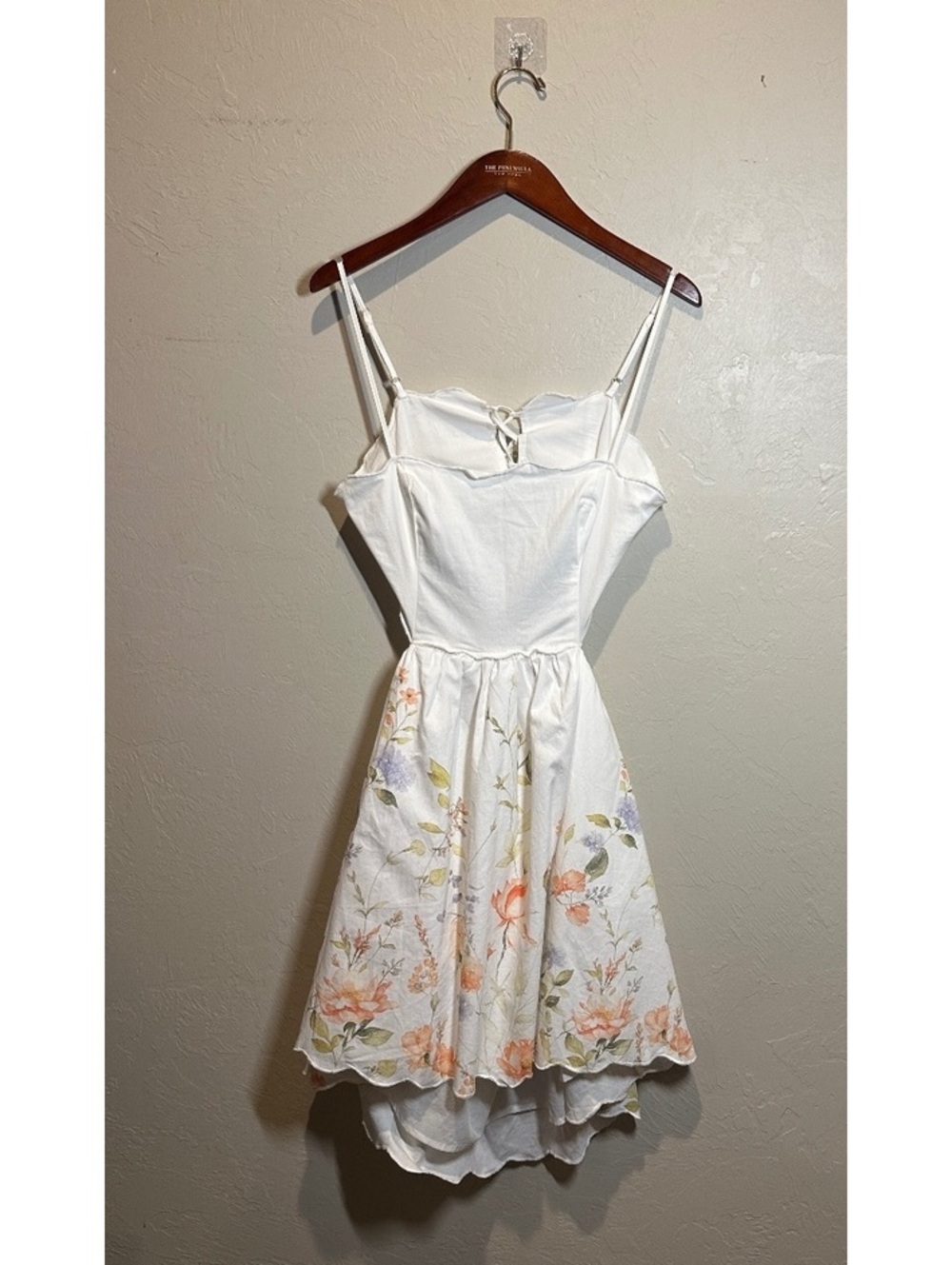 Altar'd State White Floral Spaghetti Strap Dress Size Large